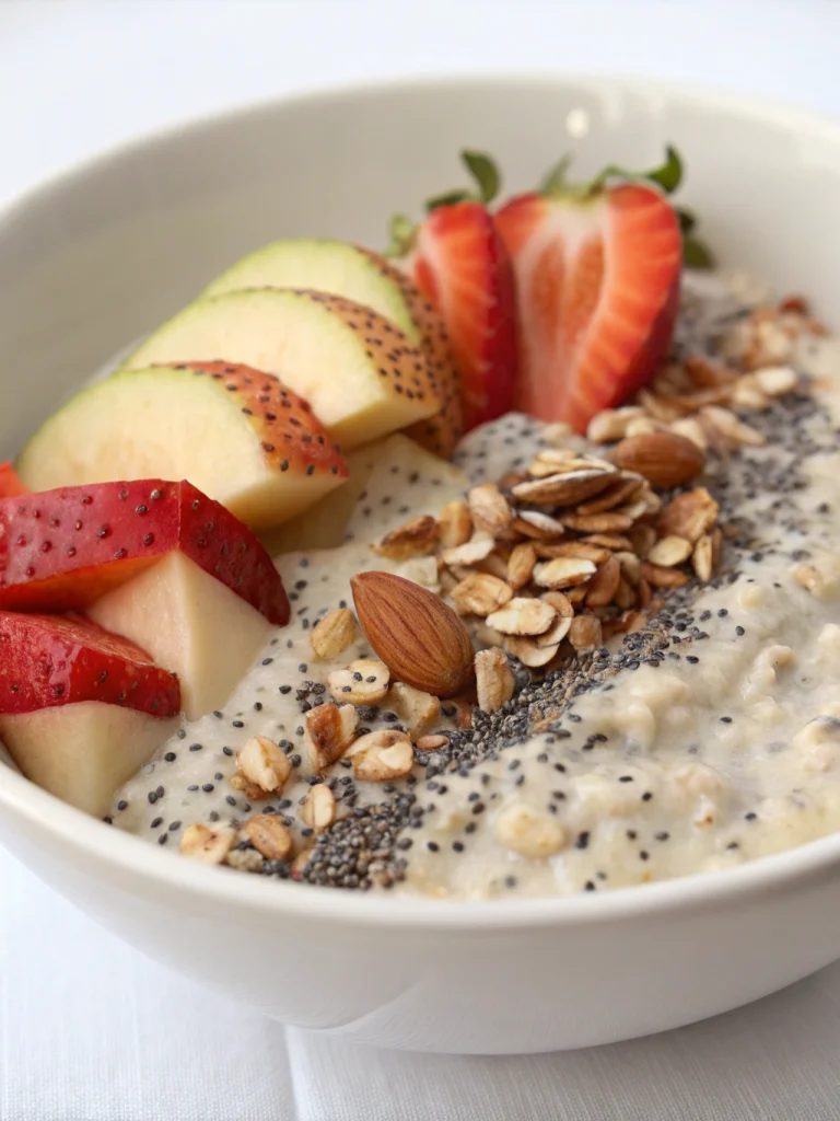 Overnight oats with chia seeds